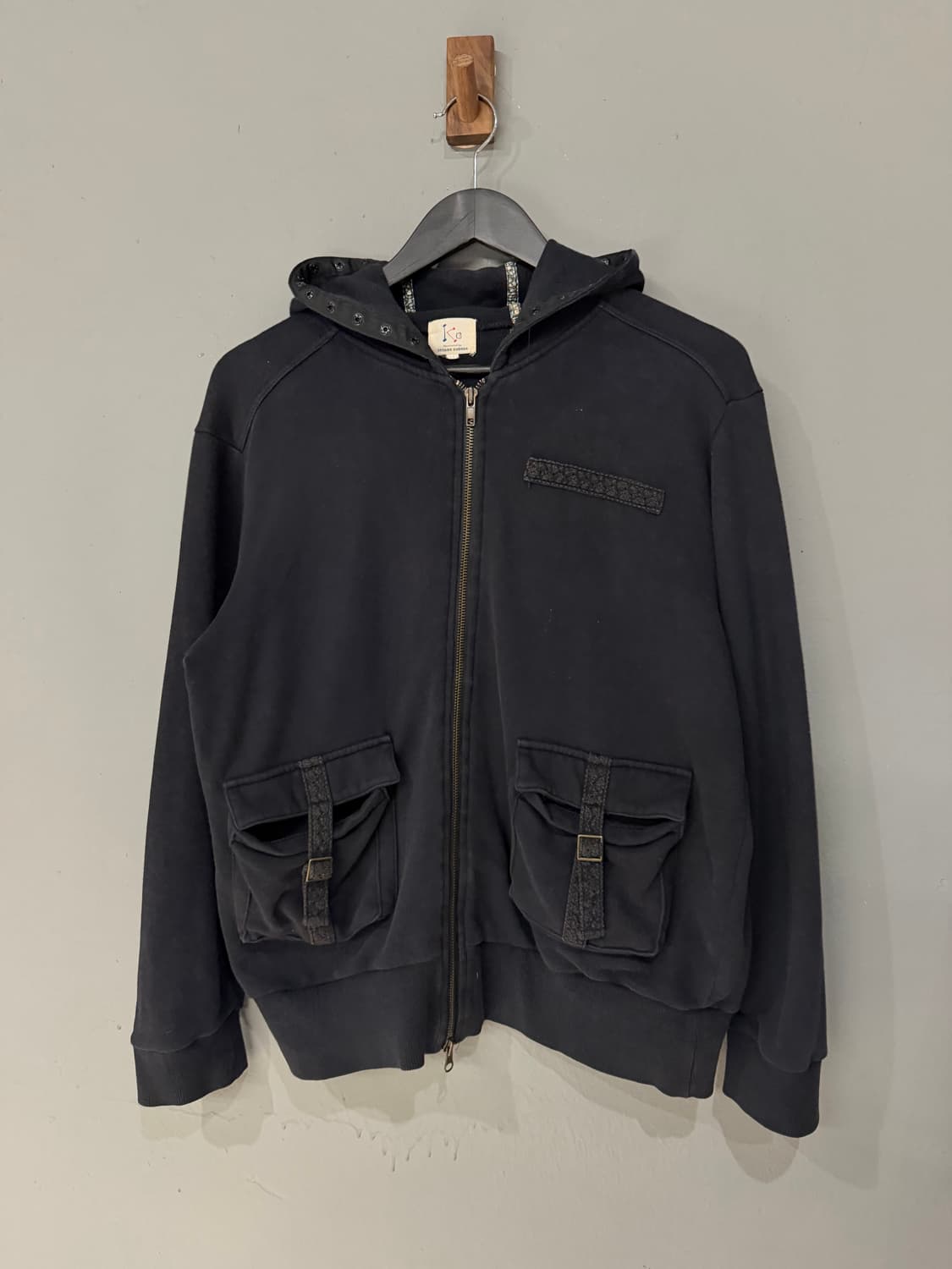buckle pocket 2-way hood zip-up 상품이미지6