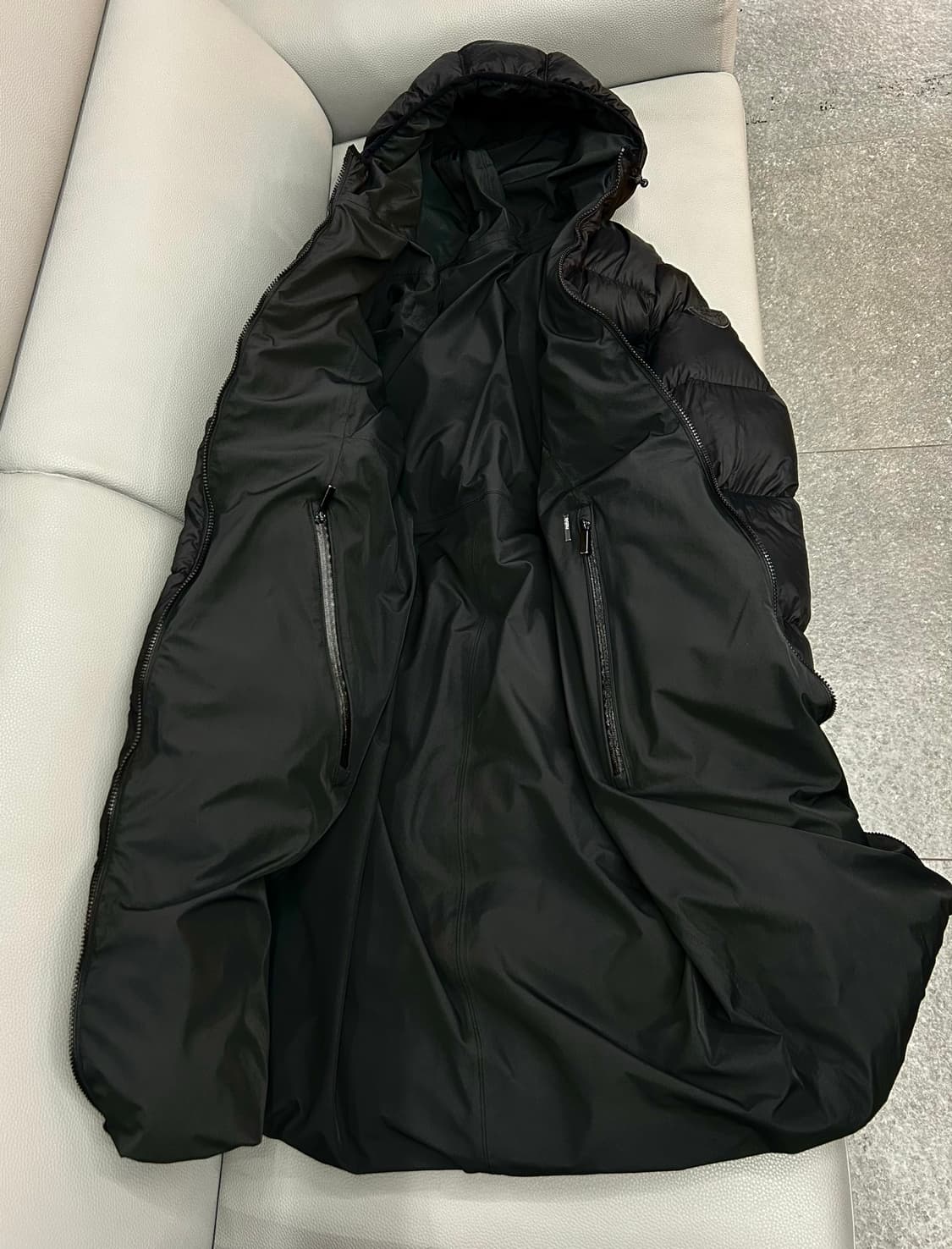 노비스 깁슨 리버시블 블랙 롱패딩(S) 상품이미지9