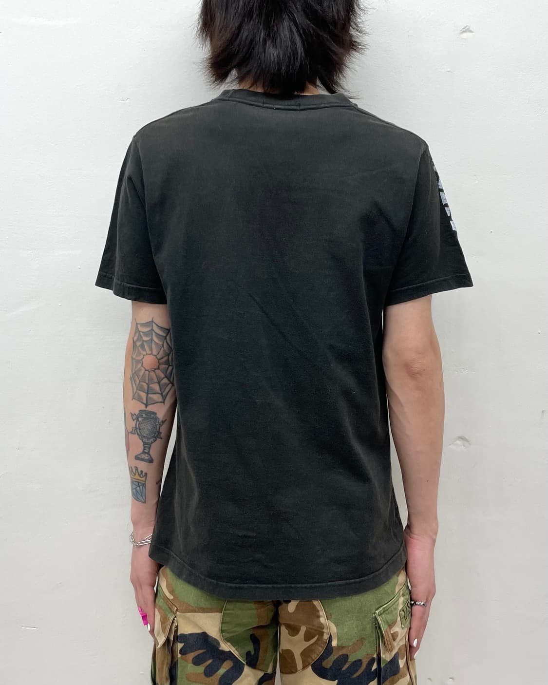 White Printed Activity Black T-Shirt  상품이미지2