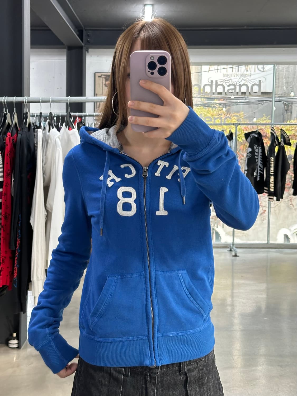 아베크롬비 후드집업 블루 상품이미지1