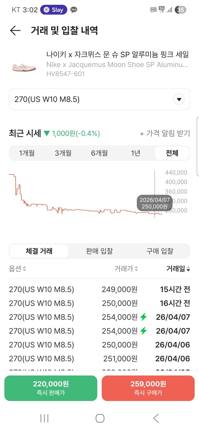 나이키 x 자크뮈스 문 슈 SP 알루미늄 핑크 세일 상품이미지2