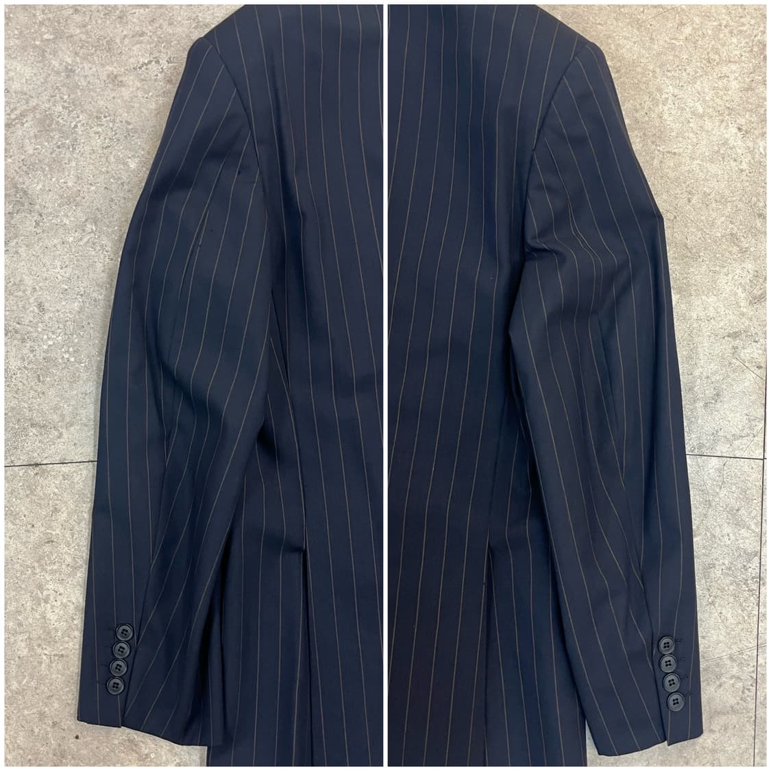 잉글랜드 에르메네질도 제냐 원단 스트라이프 자켓 네이비 #csz3732 상품이미지9