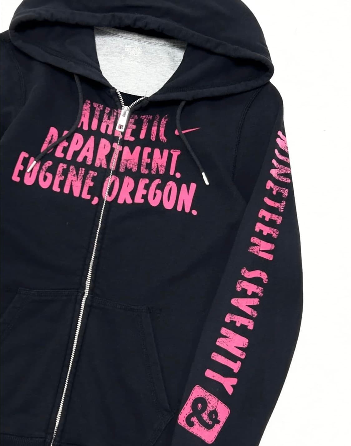 나이키 블랙 핑크 로고 후드집업 상품이미지6