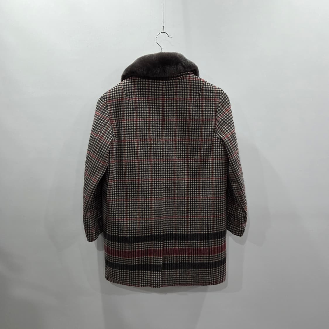 닥스 키즈 퍼카라 패딩 체크코트 140/11Y 상품이미지3