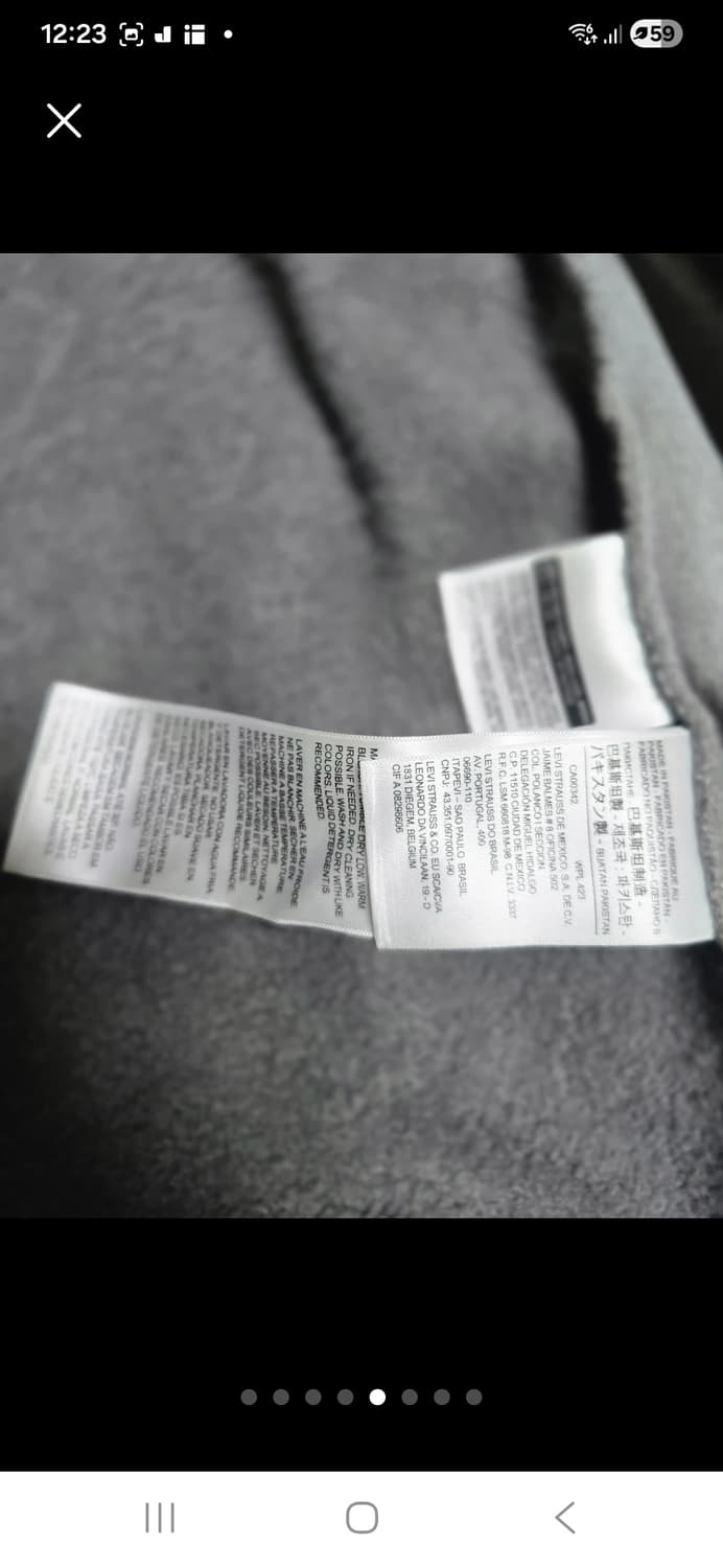 리바이스 Levi’s 그레이 집업 점퍼 (M)95~100 상품이미지5