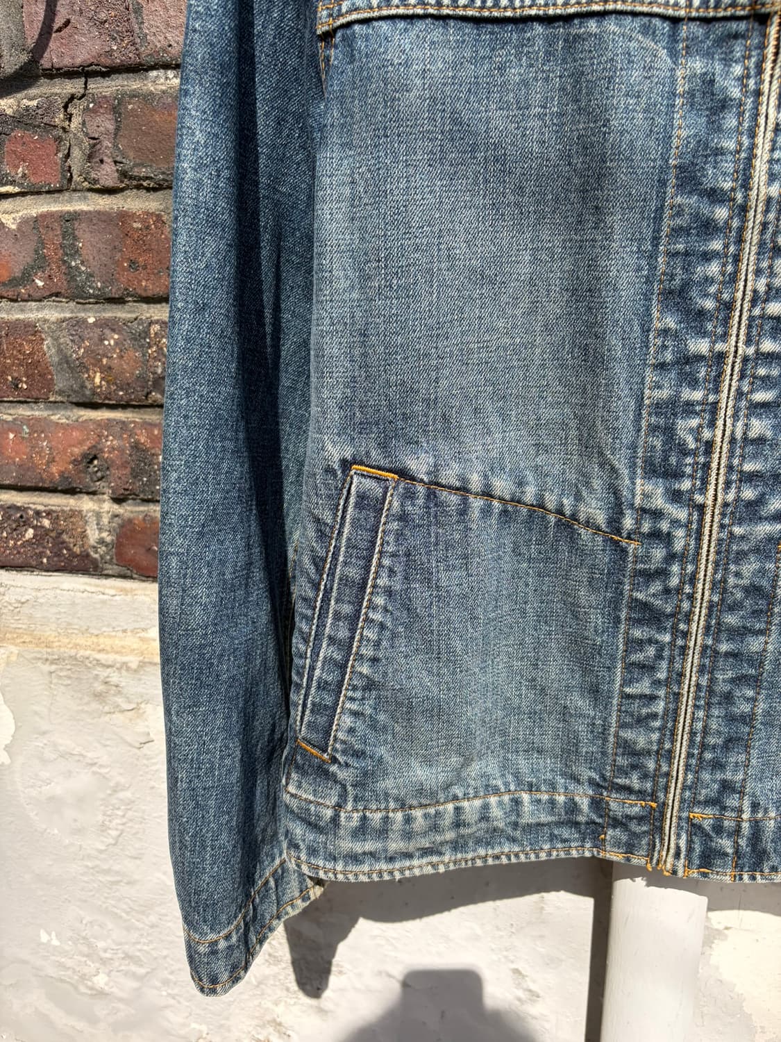 Old Uniqlo 데님 집업 워크 자켓 상품이미지3