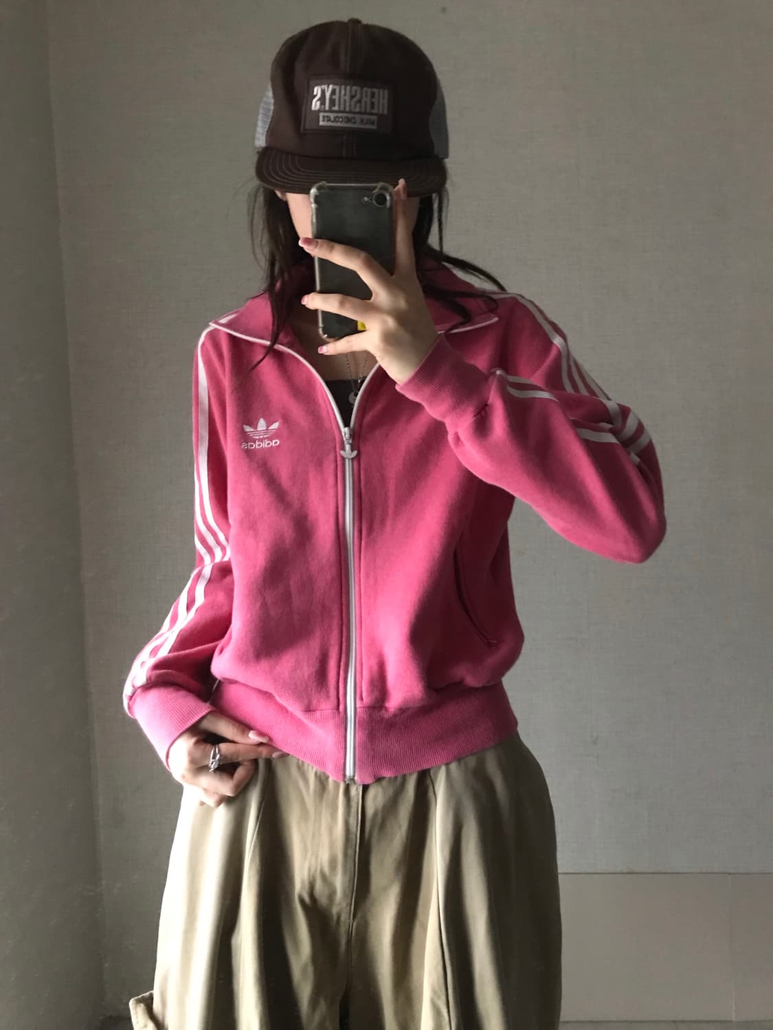 아디다스 핑크 면집업 상품이미지5