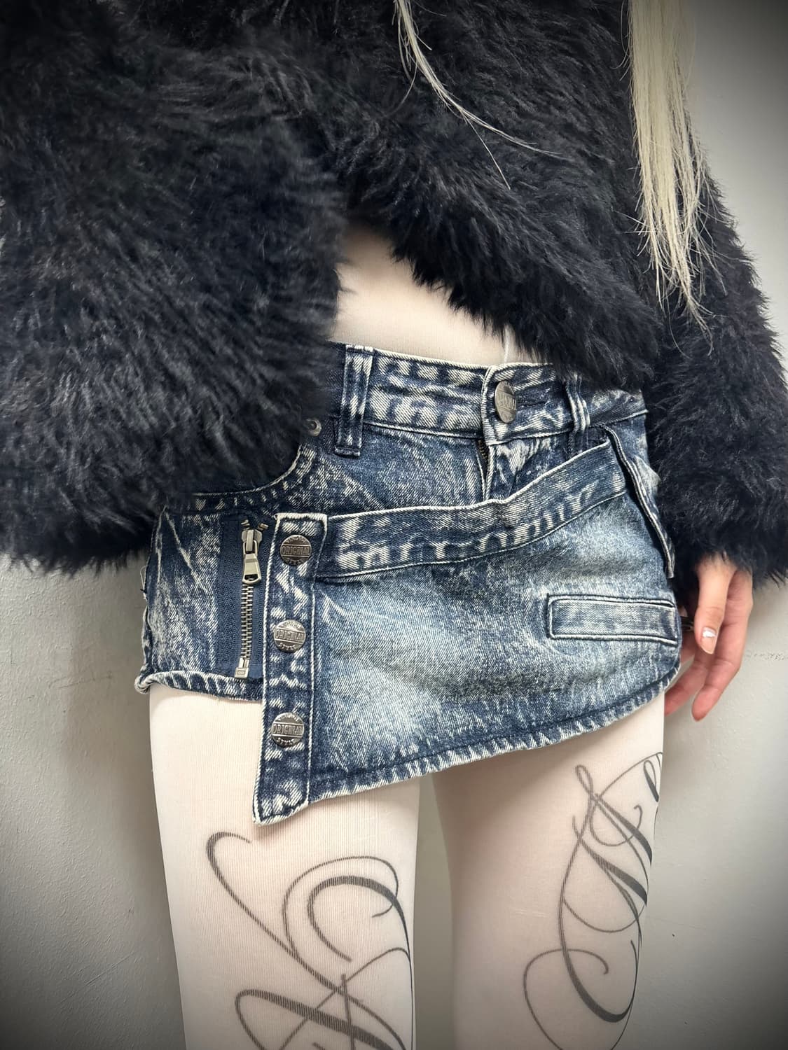 “Vintage” 00’s Mood Unbalanced Zipper Sh 상품이미지2