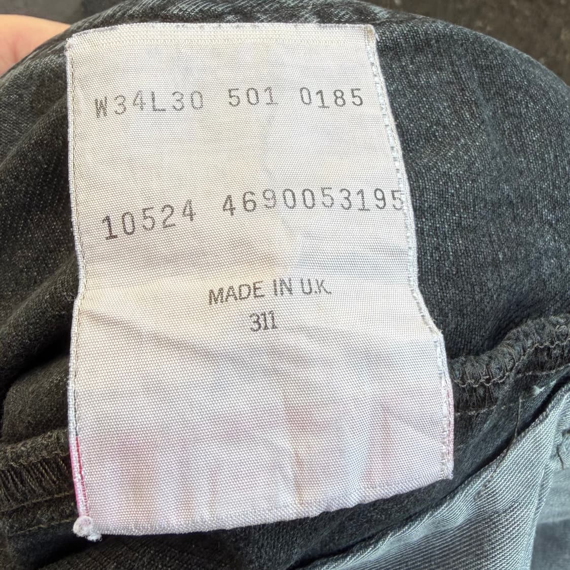 90s 빈티지 리바이스 501 블랙 흑청 상품이미지10