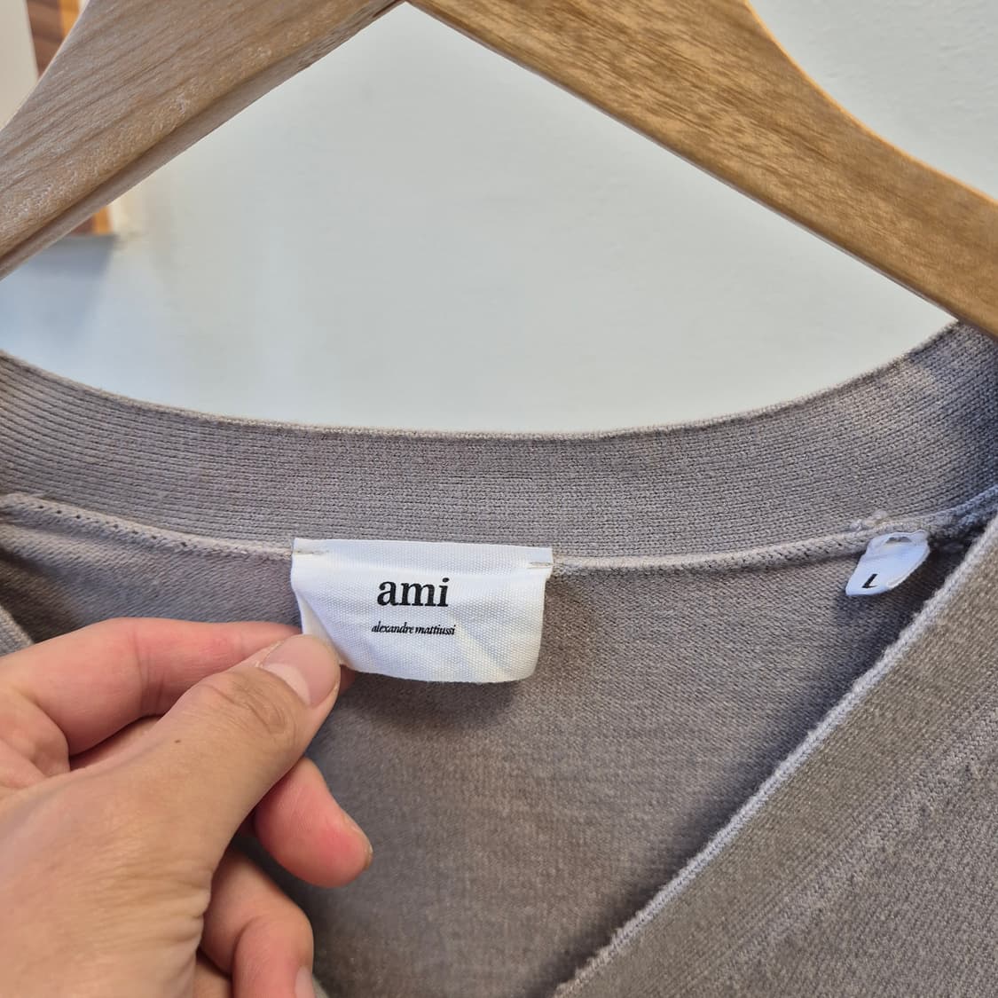 아미 라이트그레이 가디건  상품이미지4