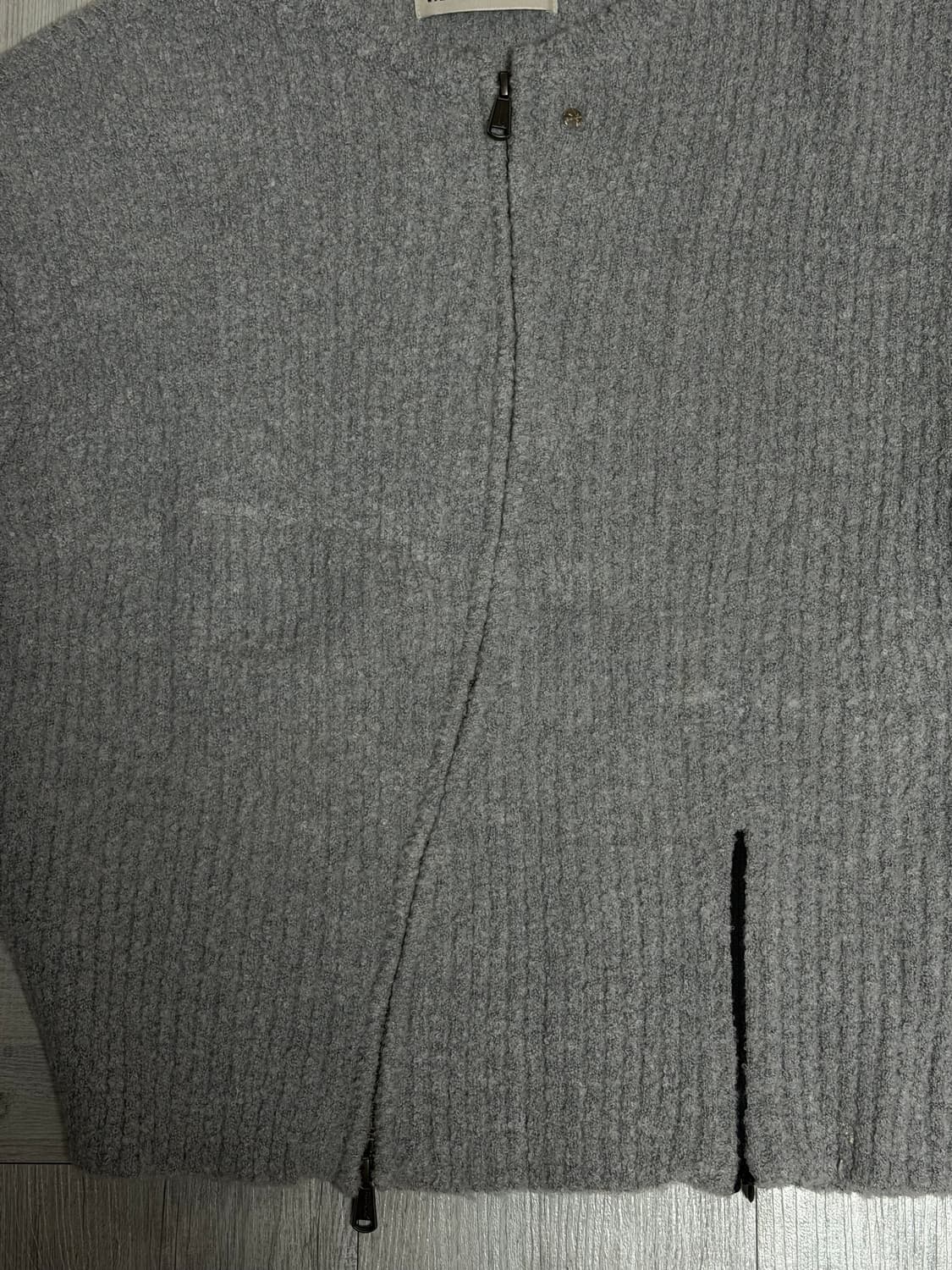 Vacant archive 니트 집업 가디건 (블랙/그레이) 상품이미지4