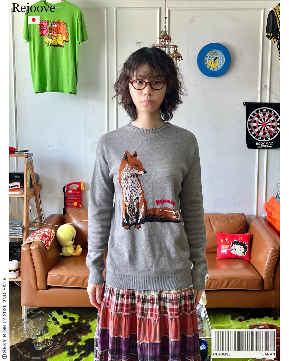 Rejoove by Noriko Maeda Fox Print Knit 상품이미지1