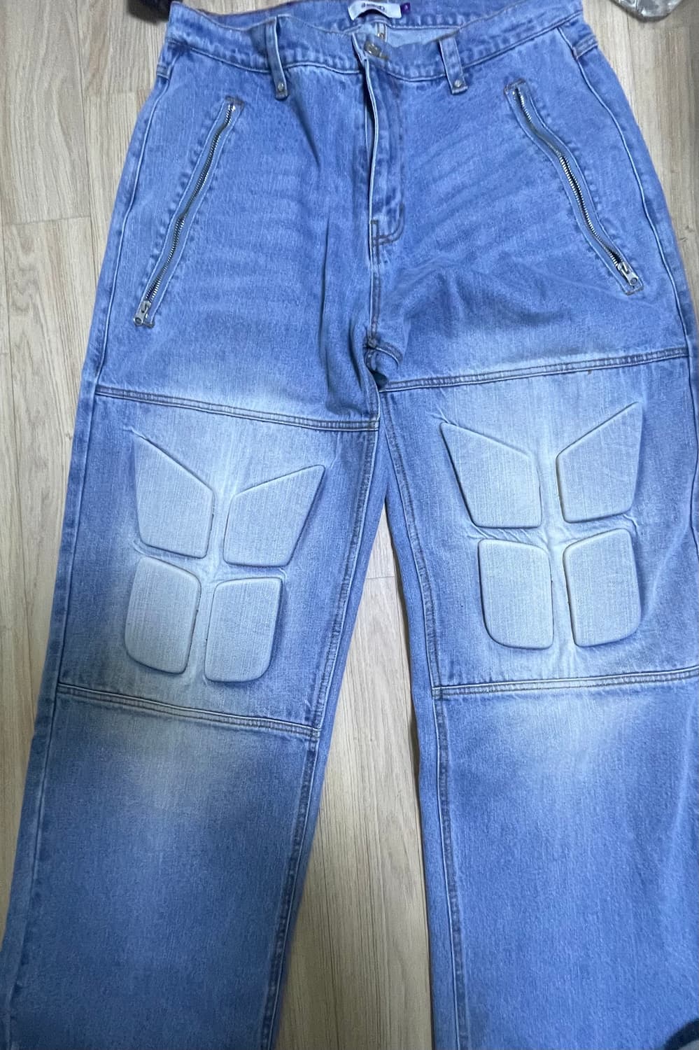 후드후드 바이커 데님 바지 3사이즈 상품이미지1