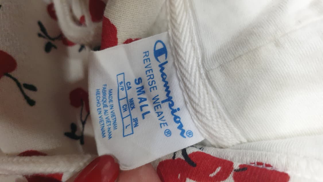 챔피온 체리 패턴 후드티 S 상품이미지4