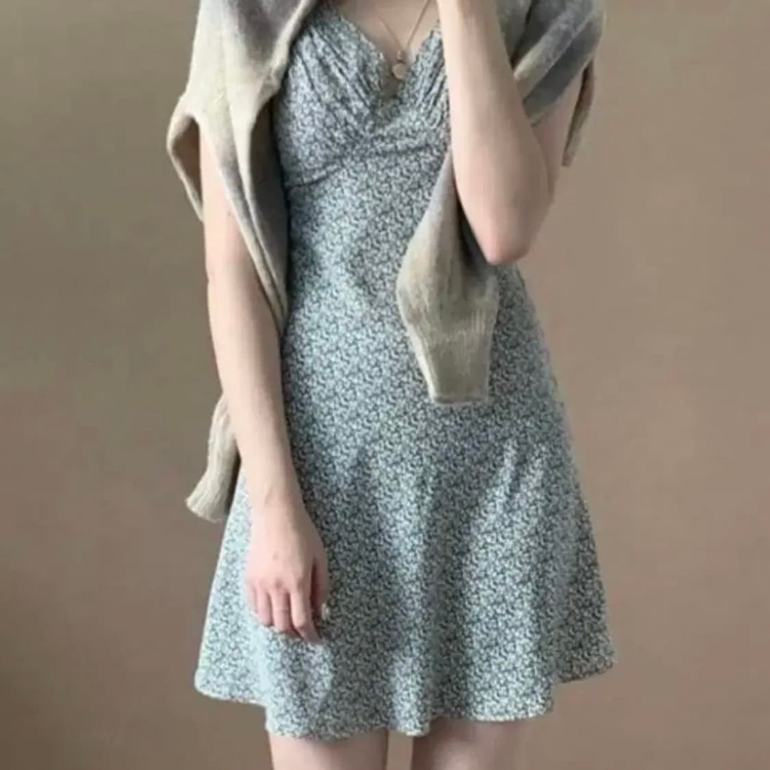 [새상품] 루루서울 피크닉 플라워 미니 드레스 그린 상품이미지2