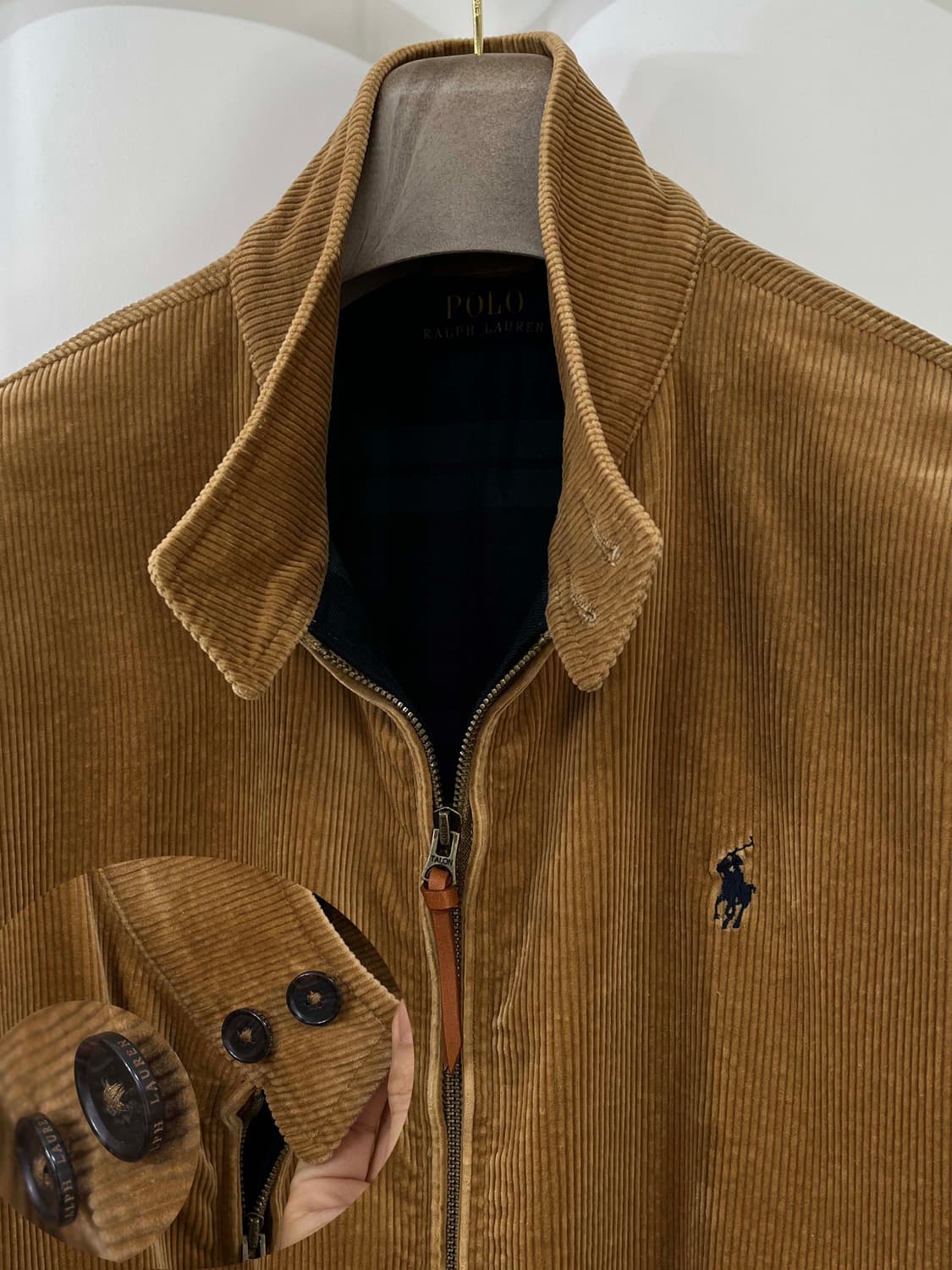 폴로 랄프로렌 탄베이지 블랙와치 바라쿠타 코듀로이 자켓 상품이미지5