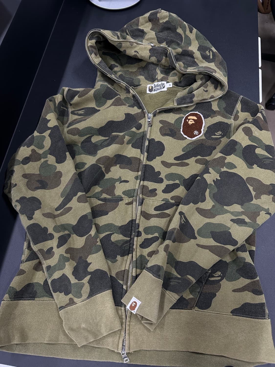 베이프 카모 빅헤드 패치 후드 집업 상품이미지4