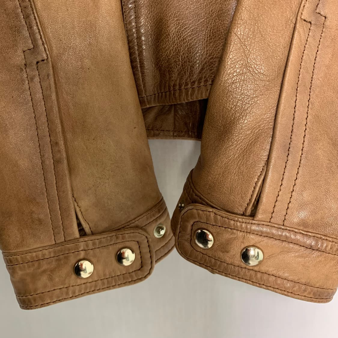 마시모두띠 리얼레더 양가죽 라이더 자켓 여성 S-M 빈티지 상품이미지4