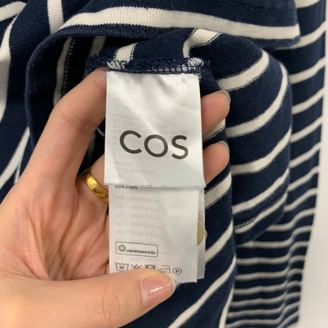 Cos 코스 스트라이프 긴팔 카라 티셔츠 상품이미지3