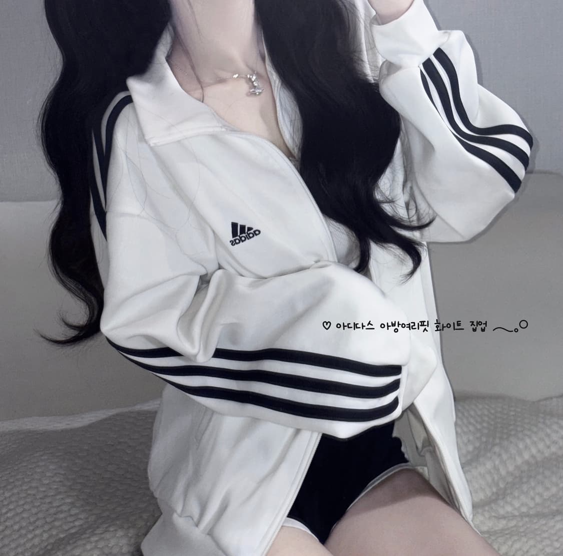 🐰아디다스 코튼 면 데일리 집업 희귀매물🤍 상품이미지1