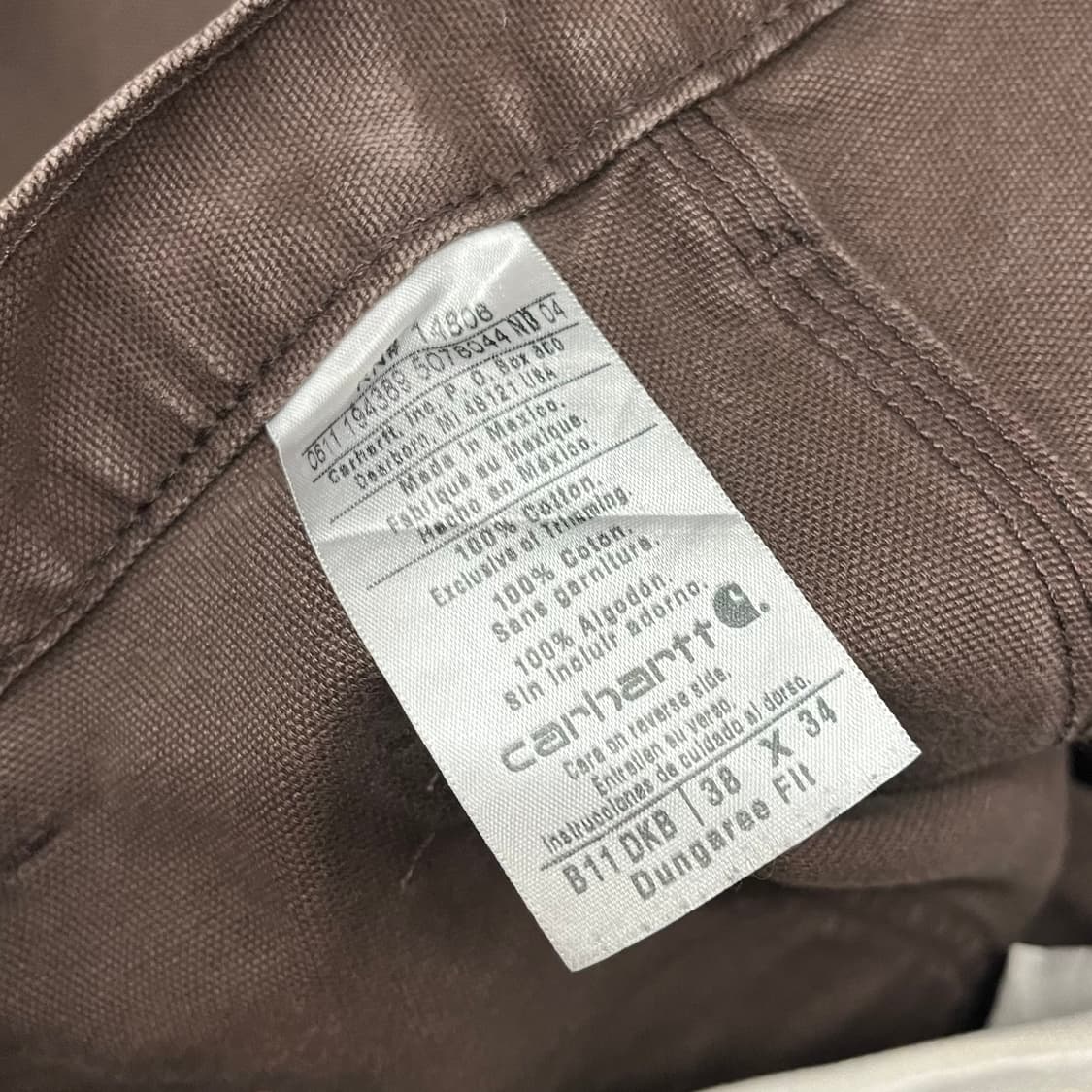 Carhartt 브라운 카펜터 팬츠 (38“) 상품이미지5