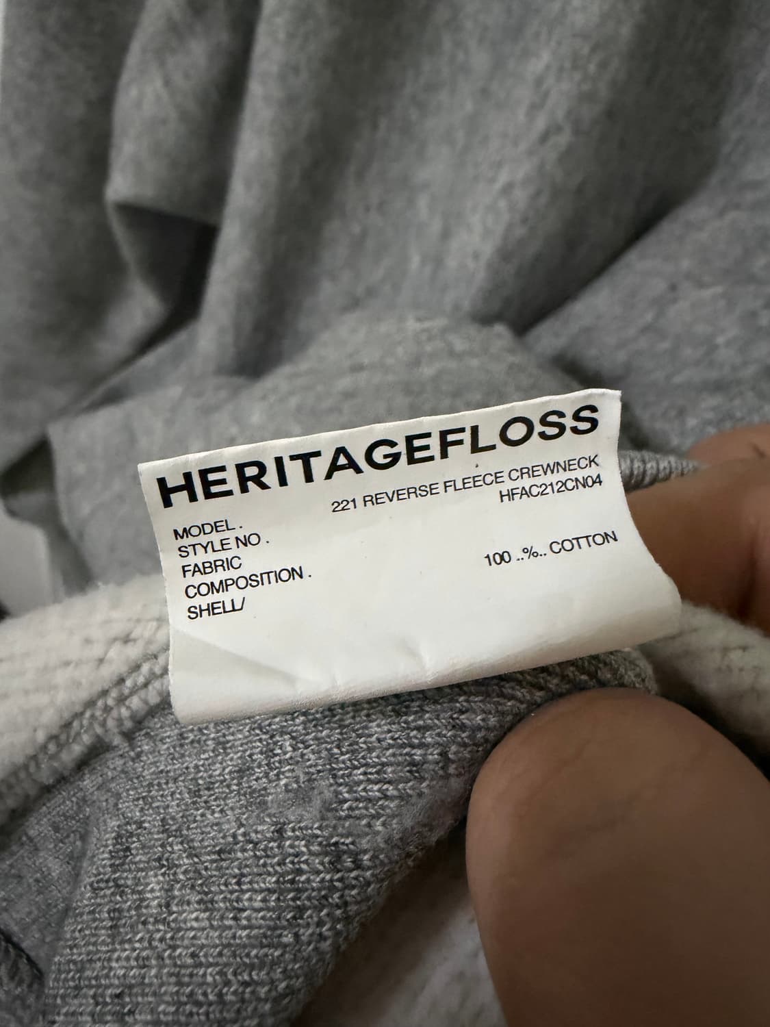 헤리티지플로스 10주년 221 플리스 스웻셔츠 XL 상품이미지4