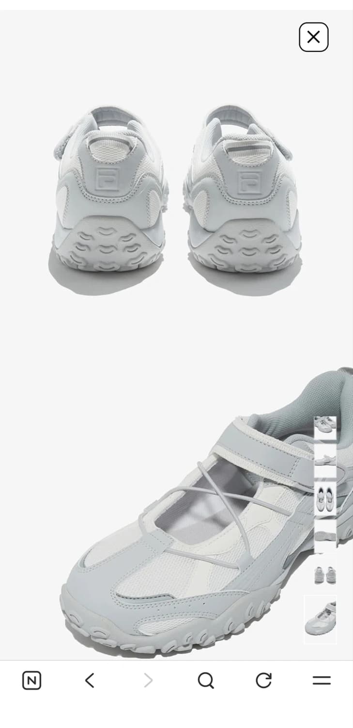 휠라 에샤페 벨크로 그레이 230 1회 착용 상품이미지2