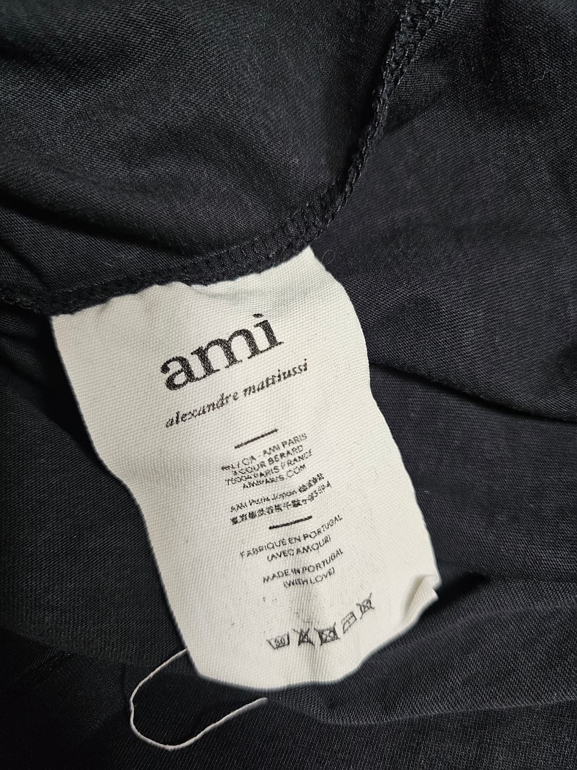 아미 스몰 하트 블랙 반팔 티셔츠 S 상품이미지5