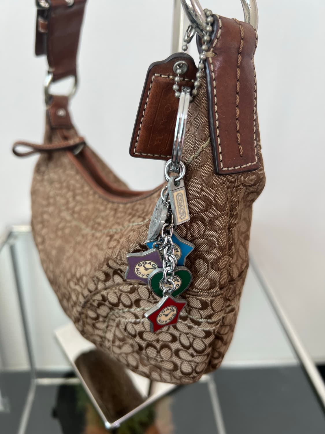 코치 자카드 숄더백 Y2K 상품이미지6