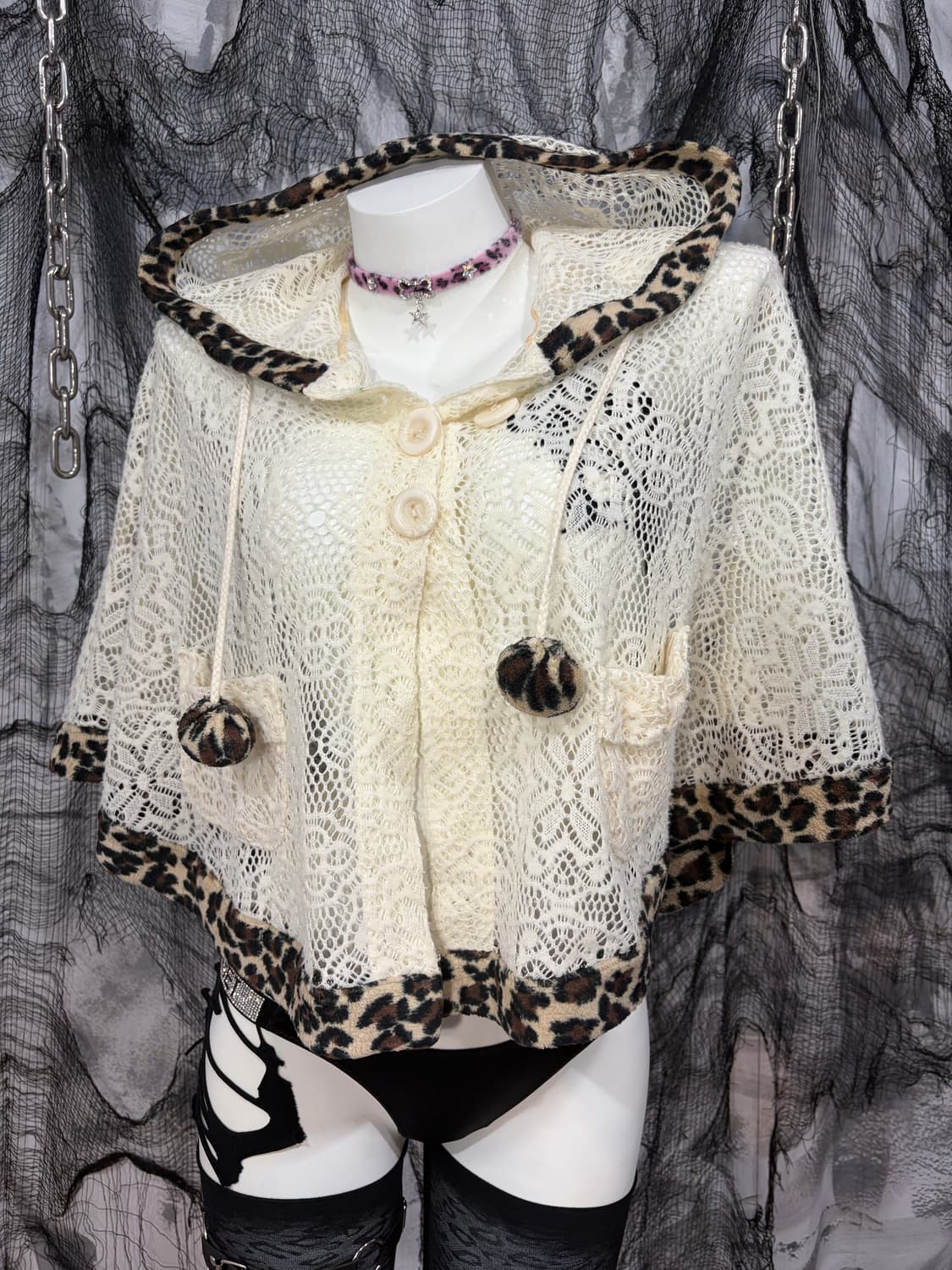 mori Leopard mash hoodie cape 상품이미지5