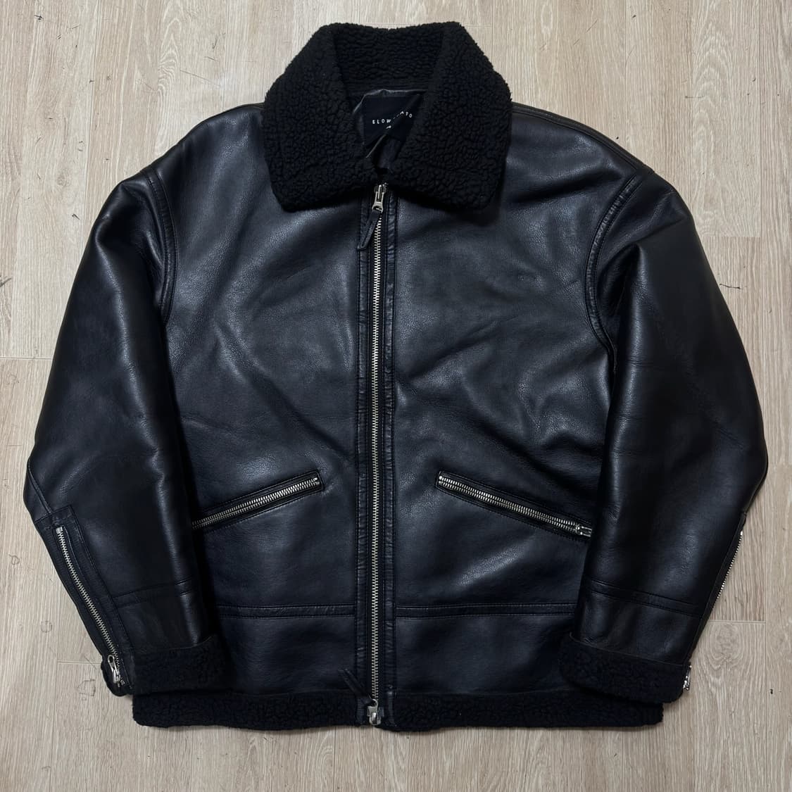 슬로우템포 남성 양털 무스탕 자켓 L/100  상품이미지1