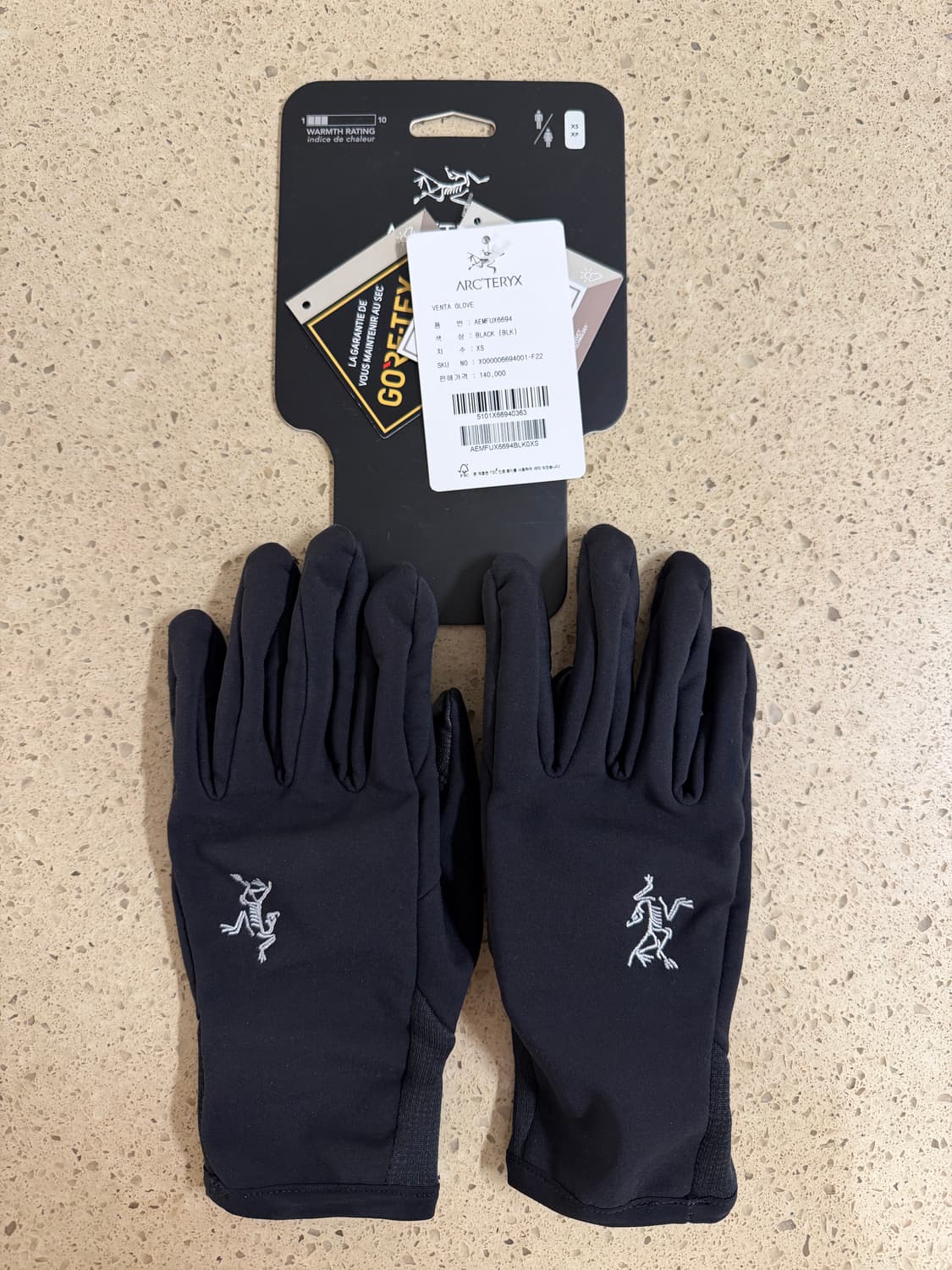 [XS] 아크테릭스 벤타 글러브 블랙 상품이미지1