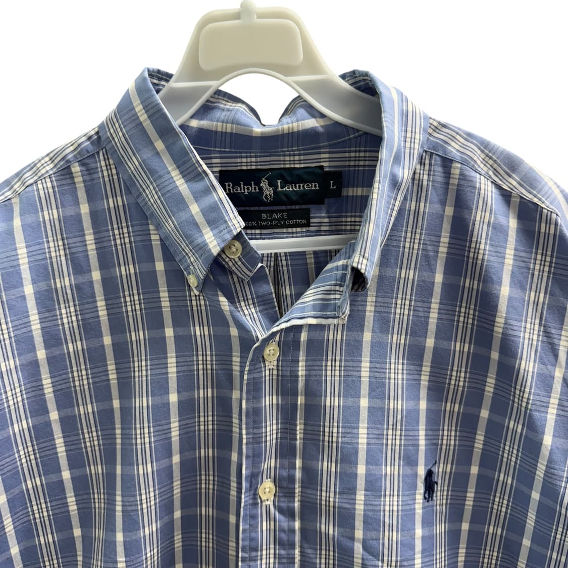 [L] 폴로 블루 체크 셔츠 상품이미지5