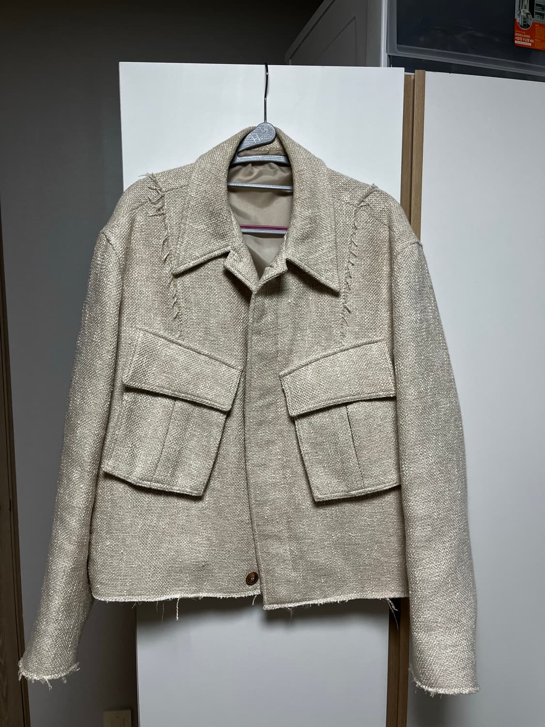 쿠어 트위드 크롭 컷오프 자켓S 상품이미지3