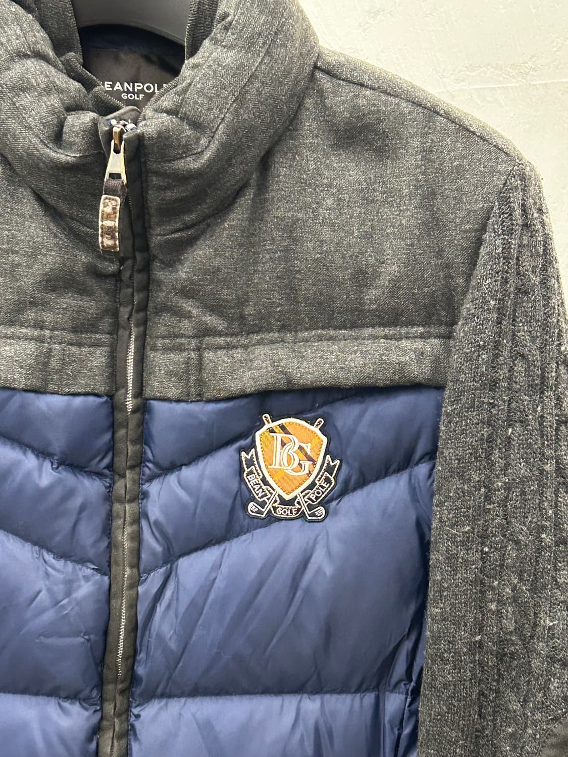 빈폴 골프(BEANPOLE) 네이비/회색 거위털 패딩 자켓 상품이미지8