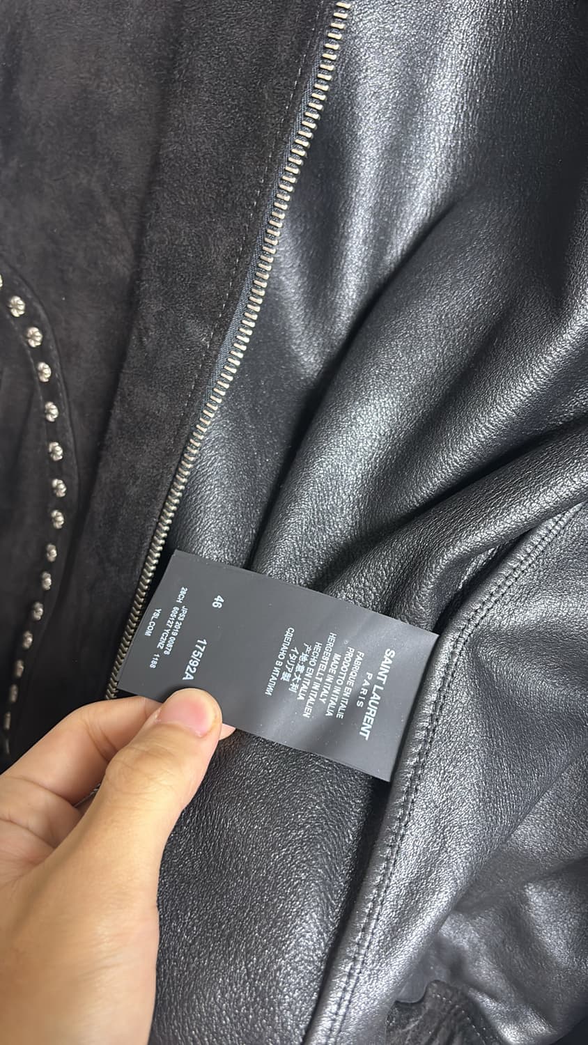 생로랑 20ss 스웨이드 플라워 스터드 자켓 46사이즈 상품이미지3