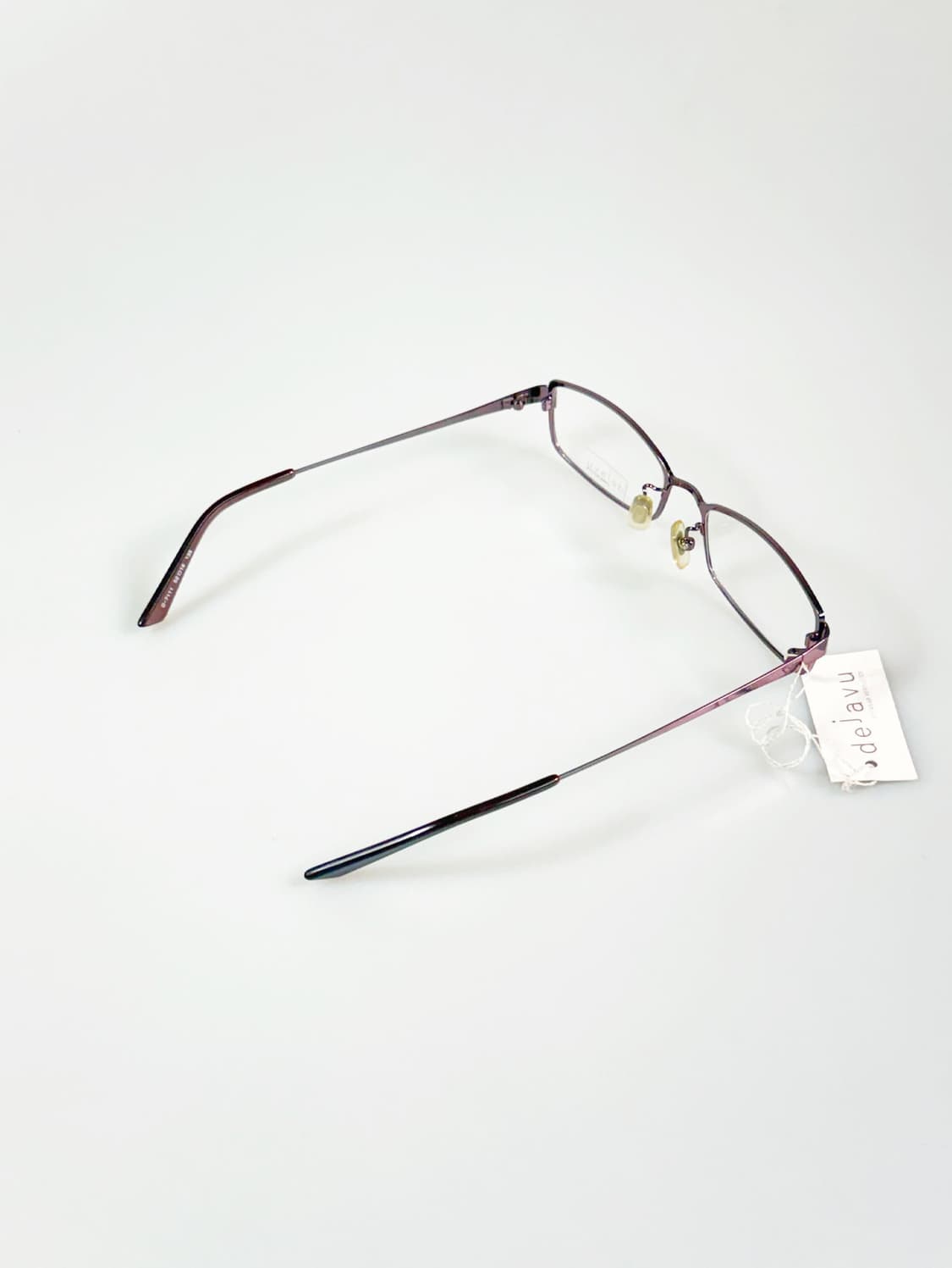 DEJAVU 슬림 스퀘어 퍼플 메탈 프레임 빈티지 안경 상품이미지4