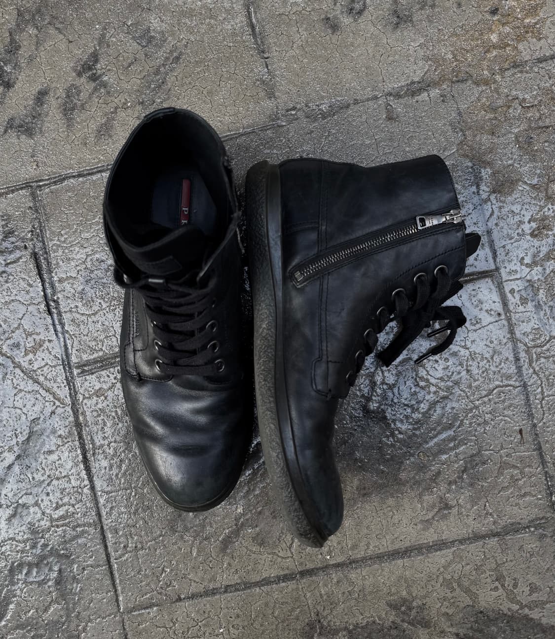 프라다 스포츠 레더 앵클부츠 상품이미지3