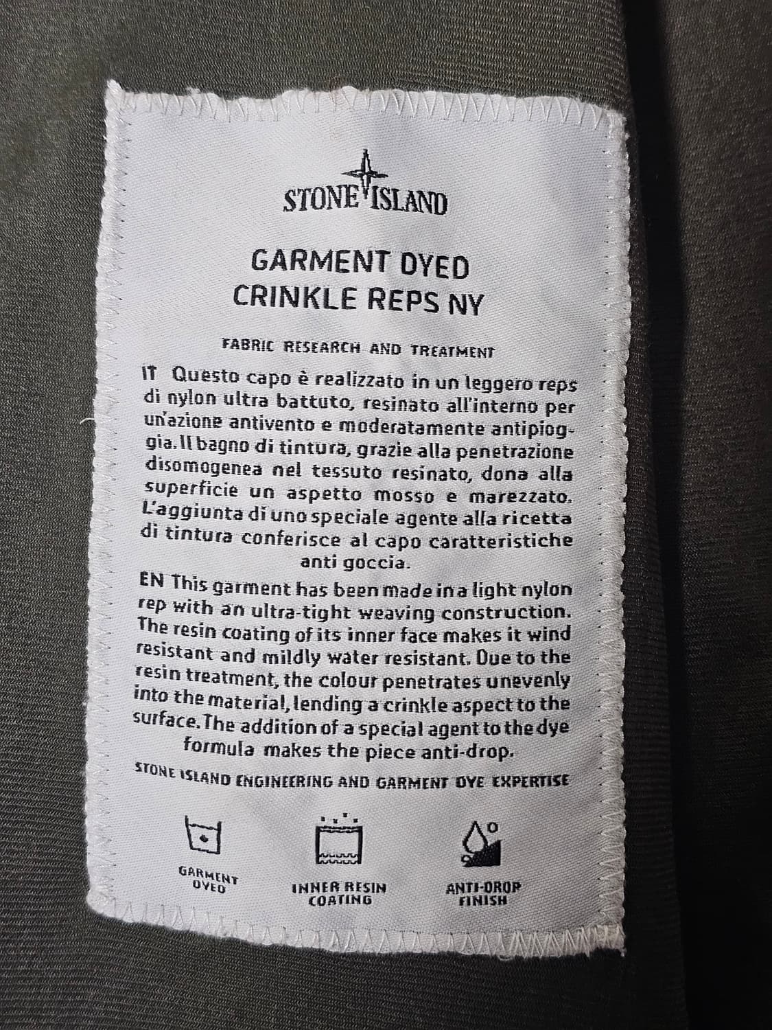 스톤아일랜드 크링클랩스 롱 후드 자켓 상품이미지7