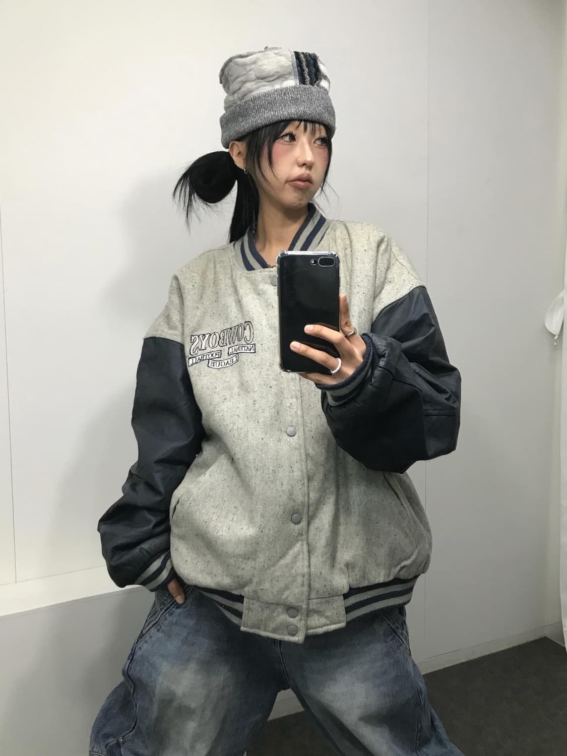 <NFL Dallas Cowboys Logo Varsity Jacket 상품이미지7