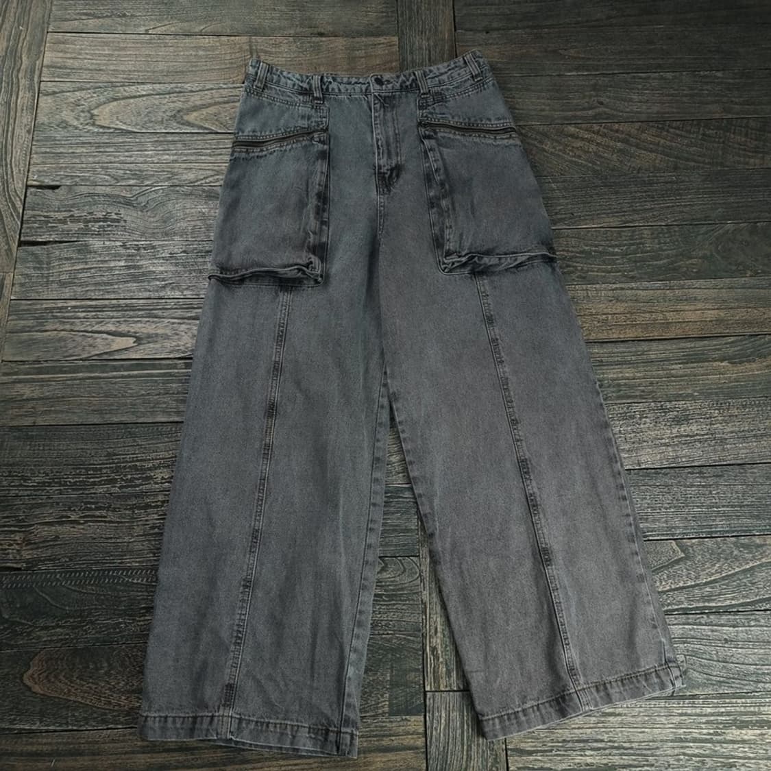 [슈퍼서브] 흑청 와이드 데님 팬츠 M18716 상품이미지1