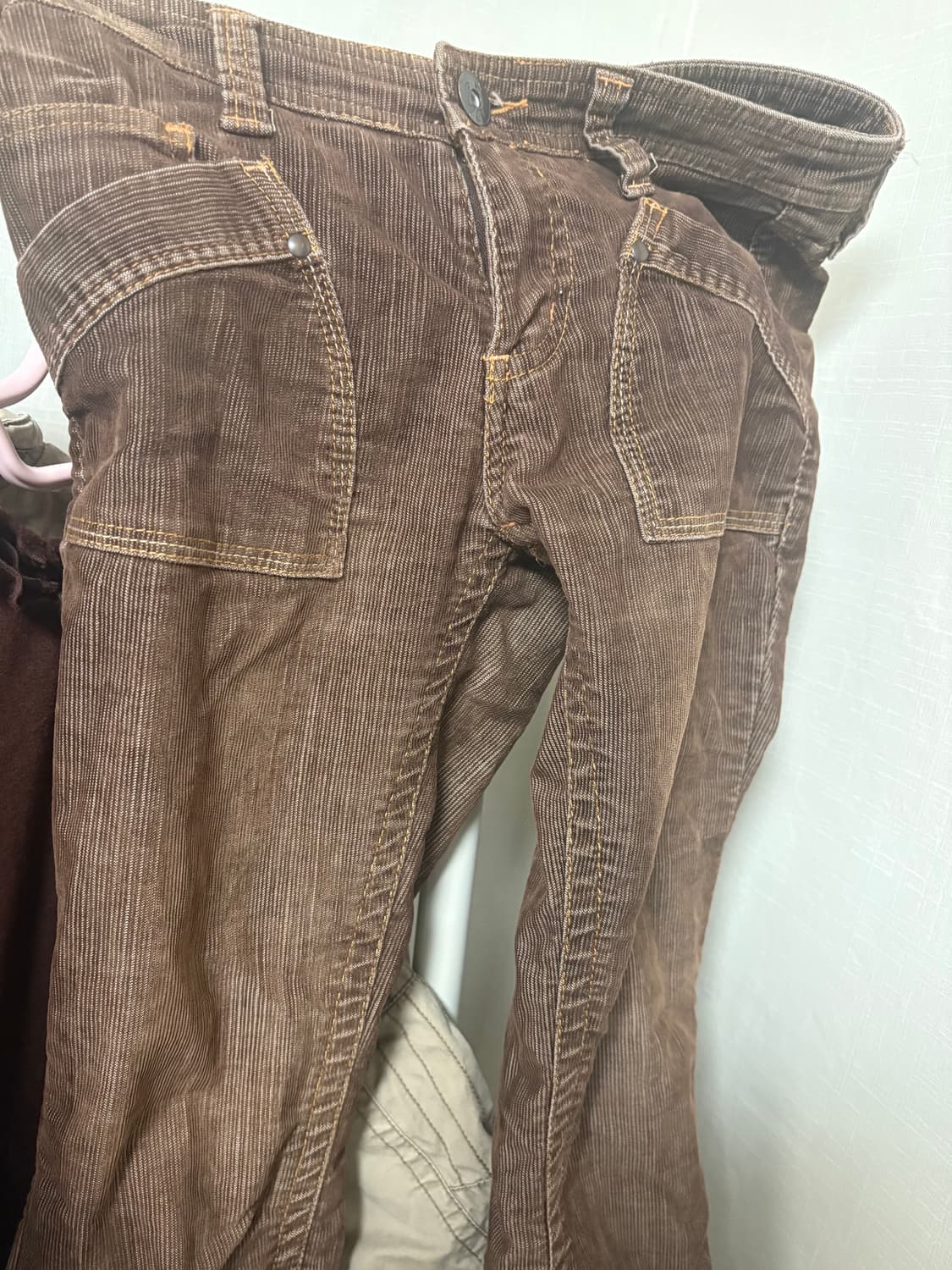 일본 빈티지 y2k 브라운 페어리 부츠컷 팬츠 상품이미지6