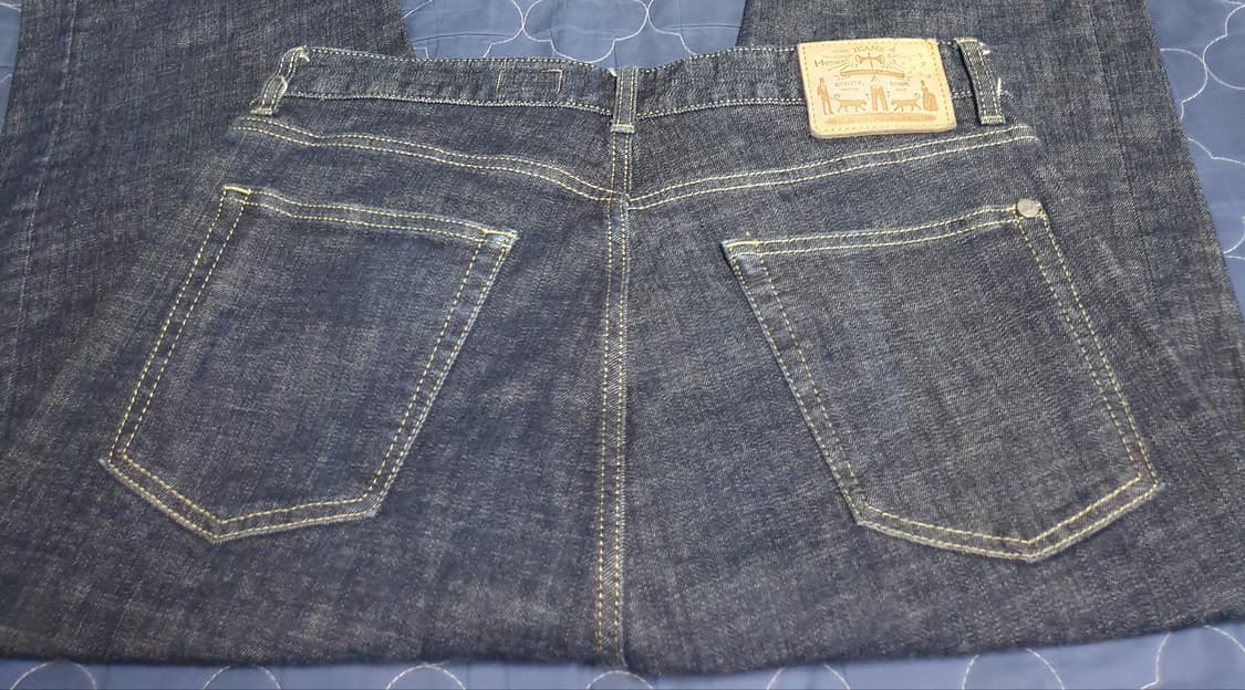 모드나인 MOD1 레귤러 스트레이트 소울인디고 생지 데님진 (32) 상품이미지4