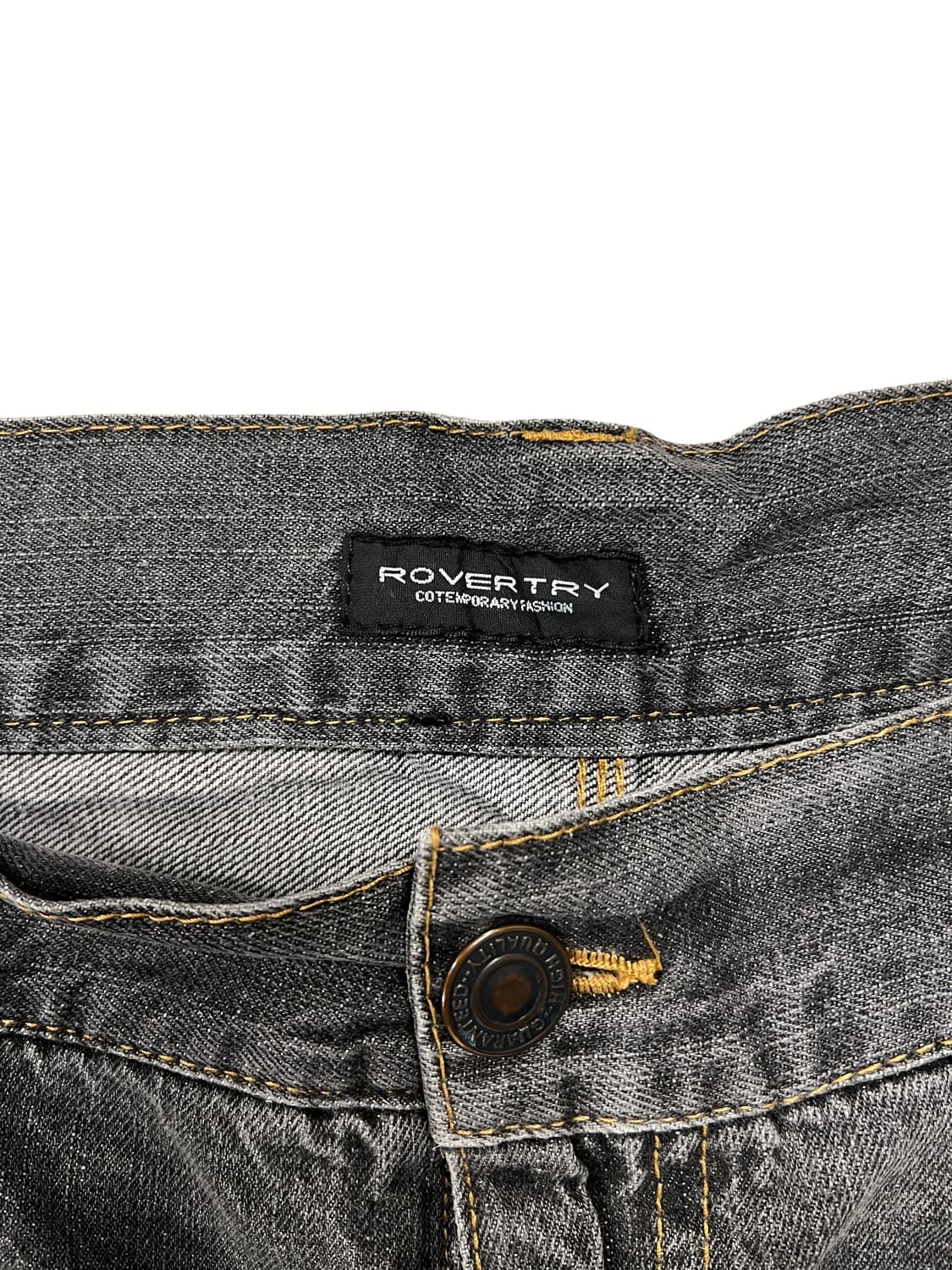 P063 ROVERTRY 워싱 블랙 데님 팬츠 상품이미지3