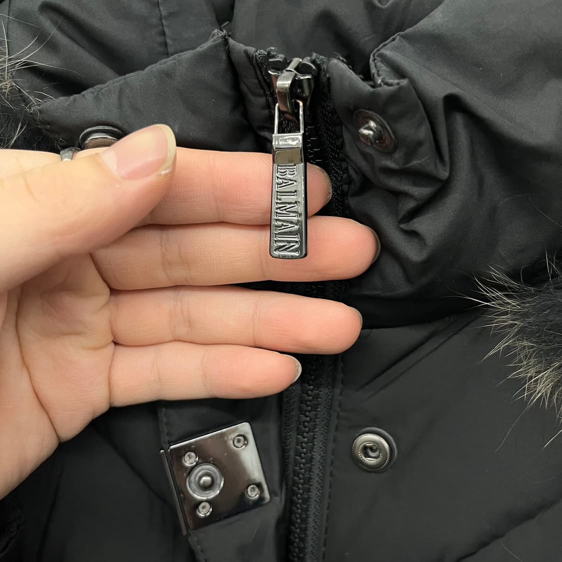 발망 블랙 롱 패딩 점퍼 여성L 상품이미지5