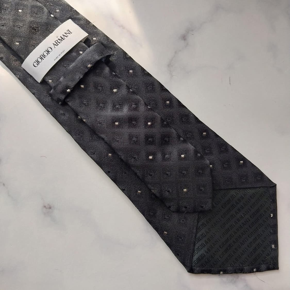 GIORGIO ARMANI 조르지오 아르마니 실크 기하 자카드 넥타이 9 상품이미지9