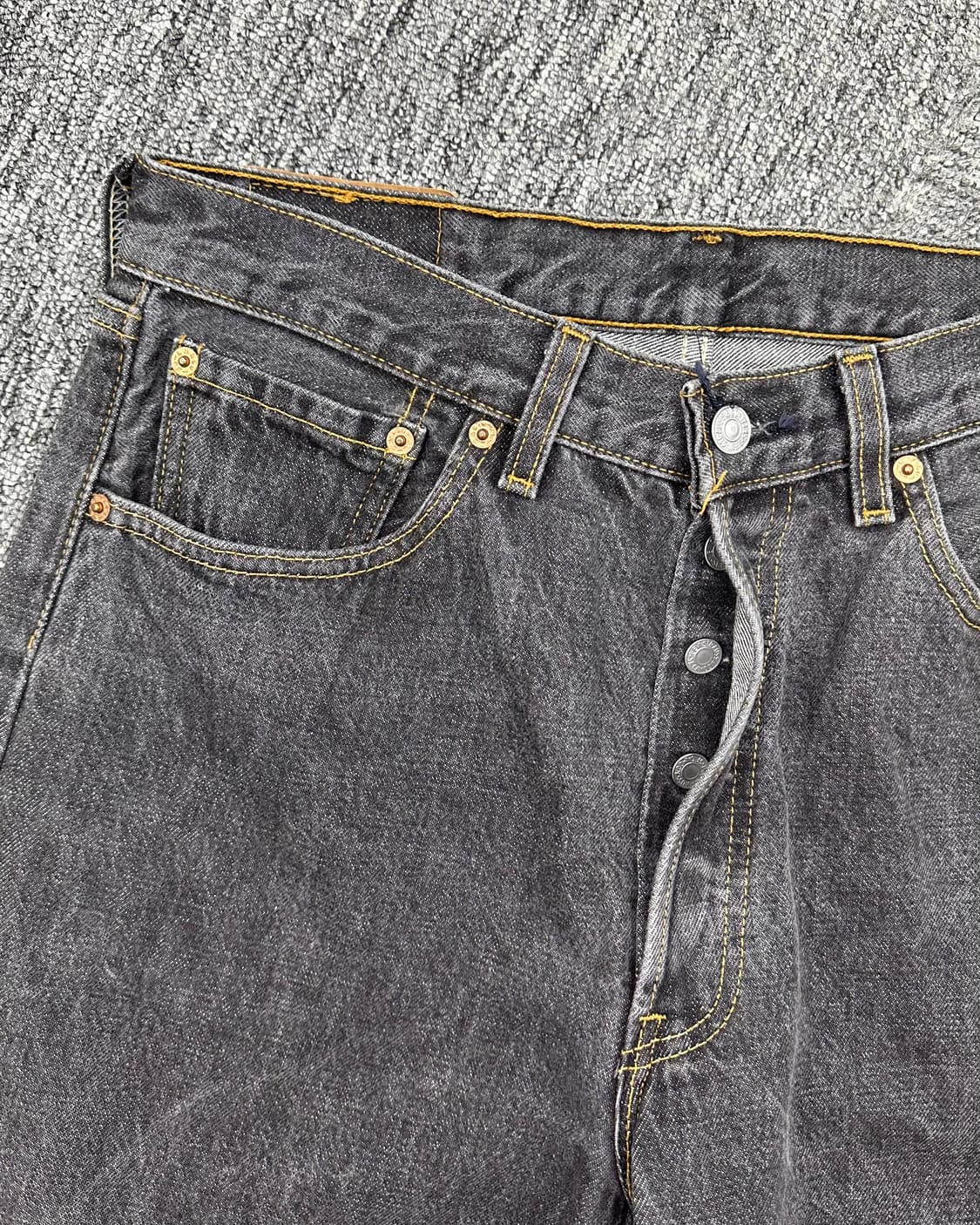 (허단40)90'S 리바이스 USA 501 흑청-M1516 상품이미지2