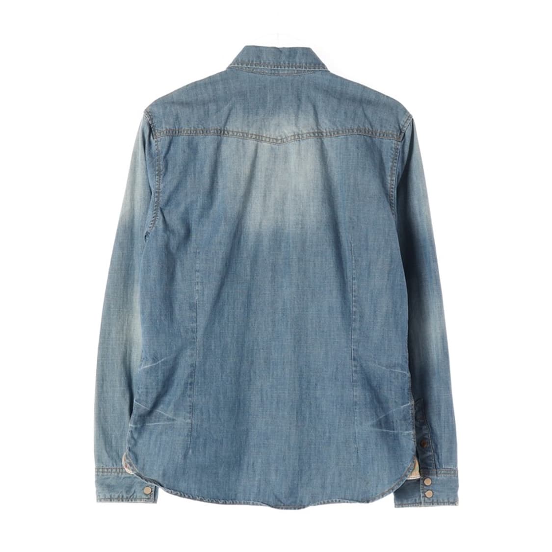 써스데이아일랜드 빈티지 디스트로이드 데님 셔츠 XL 상품이미지2