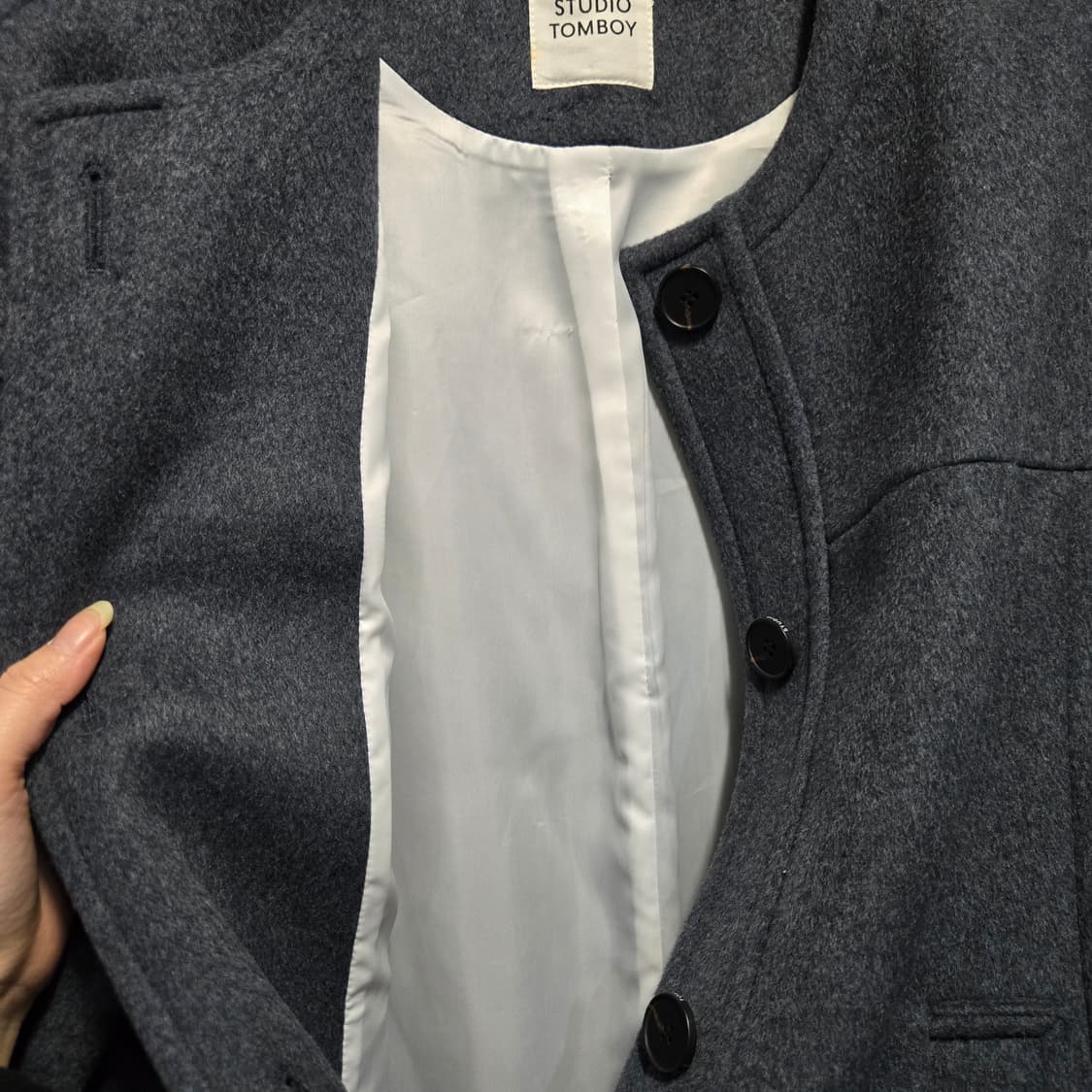 스튜디오톰보이 여성 하프 모 코트  상품이미지5