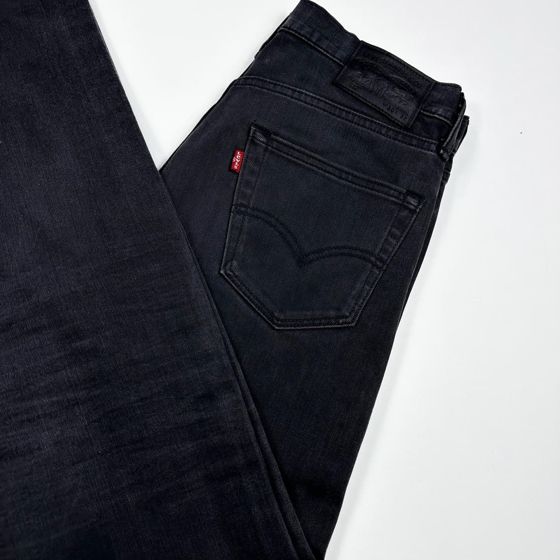 리바이스 522 오리지널 흑청 블랙진 데님 팬츠 (30인치) 상품이미지1